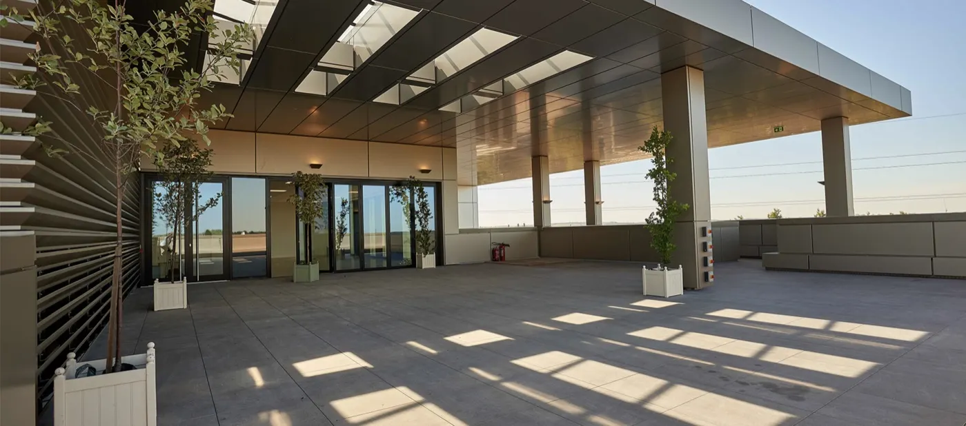 Exterior of the Maurice Wilkes Building at St John's Innovation Park, Cambridge